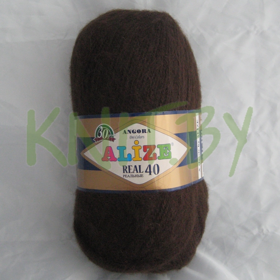 Пряжа Angora Real 40 коричневый