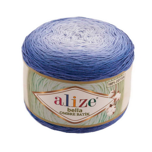 Пряжа Alize Bella ombre batik голубые оттенки